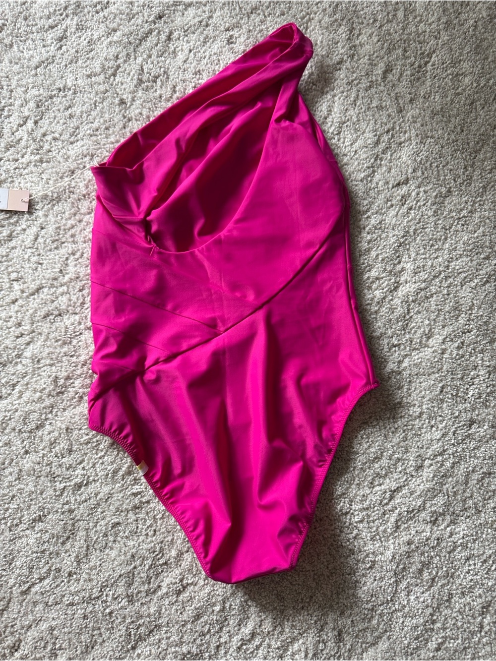 Summersalt NWT One-Shoulder Fuchsia Ruched Swimsuit - Picture 5 of 10